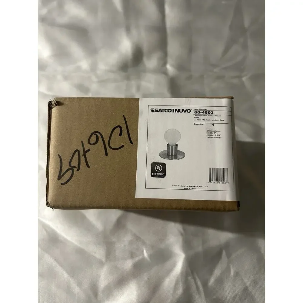 Single Light 5” Wide Basic Bulb Lighting Fixture